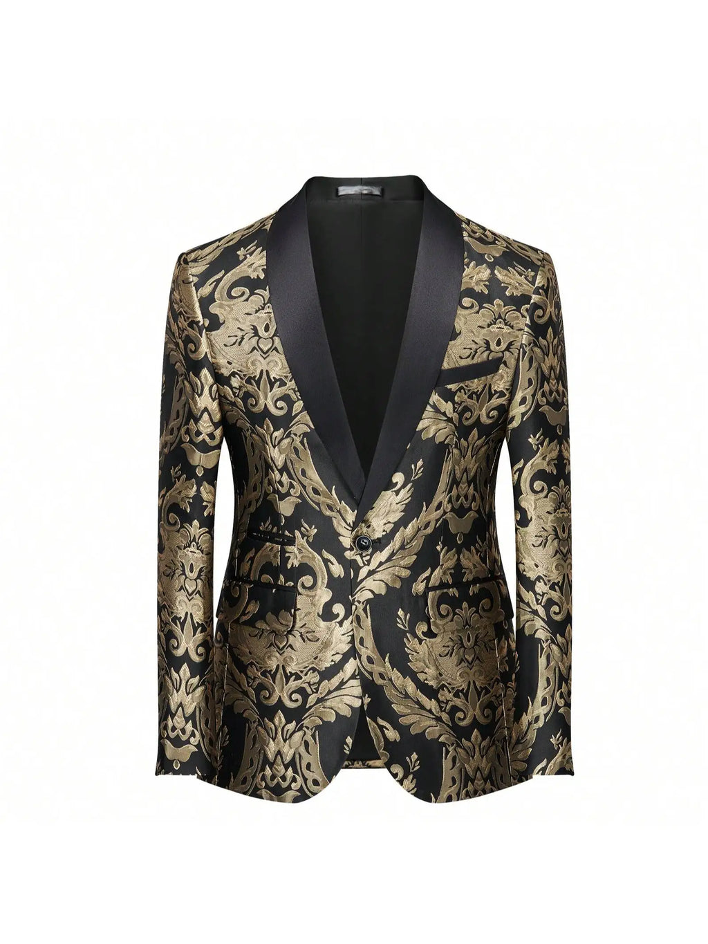 Men's Sport Coats & Blazers Shawl Lapel One Button Slim Fit Long Sleeve Jacket Tuxedo Party Dinner Wedding Blazer